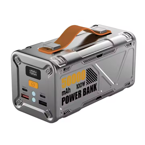 Solar-Powered 50000mAh Mobile Power Bank with LED Lighting and Flashlight Fast Charging 100W for Outdoor Car MPPT Controller