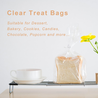 Sacs plats personnalisés en BOPP transparent de qualité alimentaire pour aliments pour bébés, bonbons, aliments pour animaux de compagnie et aliments en conserve avec poignée Flexiloop