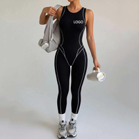 Combinaison de yoga pour femme de haute qualité, color block, sans couture, respirante, effet push-up et contrôle du ventre, tenue de sport