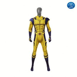Disfraz de Halloween para Hombre, Disfraz de Superhéroe de <span class=keywords><strong>Película</strong></span>, Disfraz de Cosplay de James Howlett, Traje de Lobo, Disfraz Amarillo, Disfraz de <span class=keywords><strong>Wolverine</strong></span> - Product Image 5