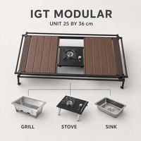 Table de camping pliable en alliage d'aluminium YYD OVERLAND, modulaire IGT, 89 cm, hauteur réglable, table de pique-nique d'extérieur avec sac de transport