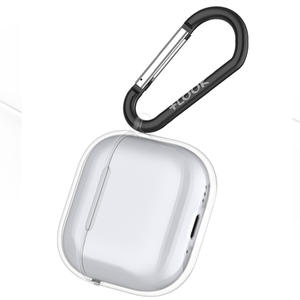 [pluslook] Étui transparent anti-rayures pour AirPods avec charnière en TPU renforcée et mousqueton facile à clipser - Product Image 4