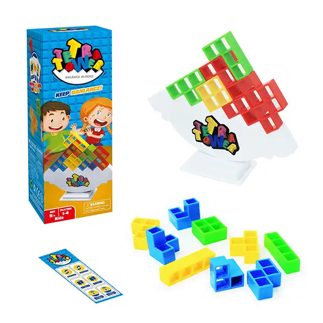 Balance Blocks 1-4 Player Game Tower Stacking Puzzle Game 