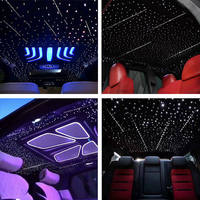 Projecteur de ciel étoilé RGB 2-en-1 pour voiture 20W avec fibre optique de 4m et télécommande