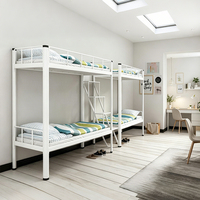 Lit superposé détachable en métal pour auberge de jeunesse, design robuste et confortable