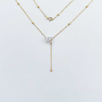 Collier pendentif en or jaune 18 carats avec diamant de laboratoire, design galaxie éblouissante, forme poire, certifié IGI, bijoux fins