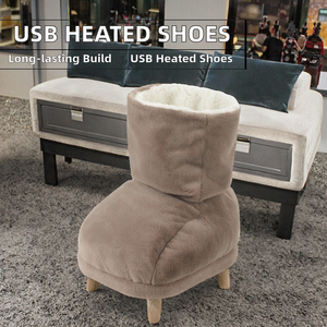 Scarpe riscaldate USB portatile elettrico a infrarossi peluche scaldino piedi per riscaldare la fornitura di assistenza sanitaria dei piedi - Product Image 2