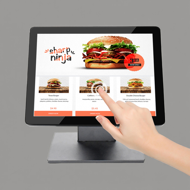 Touch Display LCD Monitor Flat Square Touchscreen 15 Inch Touch Monitor Restaurant Hotel Use Touch Monitor