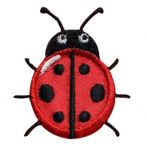New High Quality Self Sticker Exquisite Embroidery Lifelike Cute Insect Ladybug Patch for Decoration - Product Image 6