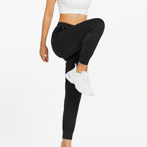 2025 alta calidad moda mujer Jogger pantalones 100% algodón logotipo personalizado Casual pantalón - Product Image 4