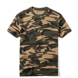 Camiseta de Manga Corta para Hombre, Estilo Nuevo, 100% Algodón, Corte Holgado, Camuflaje, Verano, Acabado Lavado, Transpirable, Absorbe la Humedad - Product Image 5