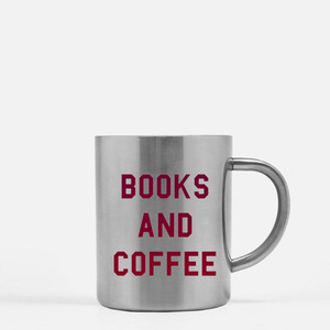 <b>Books</b> and Coffee <b>Gold</b> & Silver Mug - Product Image 2