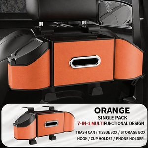 Organizer per Interni Auto in Plastica: Porta Fazzoletti, Portabicchieri e Contenitore per Sedile Posteriore - Product Image 4