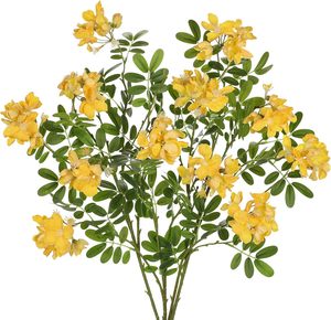 Flores Artificiales de Color Amarillo, Hojas de Flor de Osmanthus, Planta para Decoración del Hogar, Fiestas y Bodas - Product Image 1