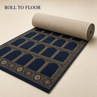 Tapis de prière ignifuge pour mosquée, laine de 15 mm pour projet de construction de mosquée musulmane