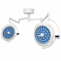 Lampe chirurgicale LED double tête 700/700 sans ombre avec poignées intégrées, CRI élevé, pour salle d'opération hospitalière