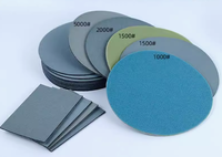 Éponge abrasive ronde personnalisée OEM 3M Grit 3000 avec support auto-agrippant, longue durée de vie, haute performance