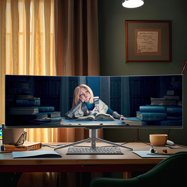Gaming Monitor 49 Inch Curved Screen 1800R Gaming Monitor 4K 3840*1440 Ultra Wide 32:9 144Hz 165Hz 1ms Response Gaming Monitor