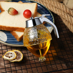 Großhandel Honigtopf Queenline Kunststoff Bienenstock-förmiger 200ml Honigspender Tropffreies Design Langlebig Umweltfreundlich für die Küche - Product Image 3