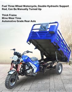 Moto à trois roues de qualité personnalisée Tricycle auto-videur à essence Camion pour le transport de marchandises 150cc-350cc Moteur refroidi par eau - Product Image 2