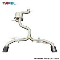 Système d'échappement Catback en acier inoxydable avec silencieux pour Volkswagen Scirocco 2.0T 2010-2017, tuyau d'échappement haute performance