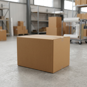 Boîte en carton ondulé rigide à double paroi, durable et écologique, en carton brun pour l'emballage et le stockage industriels - Product Image 2
