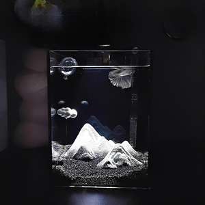 <span class=keywords><strong>Aquarium</strong></span> En Accessoire Met Donker Thema Sneeuw Bergstijl Landschap <span class=keywords><strong>Aquarium</strong></span> Stijlvol <span class=keywords><strong>Aquarium</strong></span> En Accessoire - Product Image 2