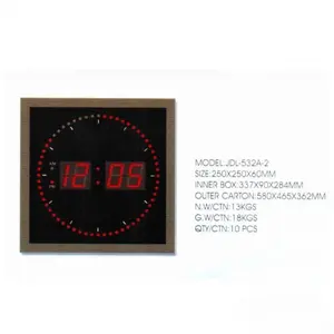 OEM service led light durable material azan alarm clock with low price