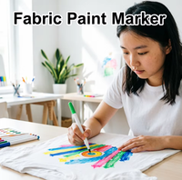 Ensemble de marqueurs pour tissus créatifs à faire soi-même |   Stylos textiles permanents pour la peinture sur t-shirts, la personnalisation de chaussures et les travaux sur toile