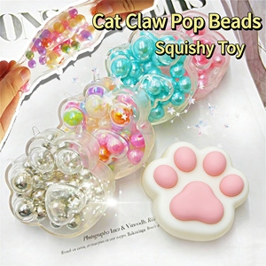 Mini Juguete Antiestrés de Perlas Arrugadas con Forma de Garra de Gato, Bola de Hielo, Juguete Sensorial para Niños y Adultos - Product Image 4
