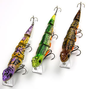 Nouveautés populaires 220 mm 59 g Leurre de pêche en eau salée multi-articulé réaliste en forme de lézard avec plumes et couleurs UV XINV/<span class=keywords><strong>Banshee</strong></span> - Product Image 1