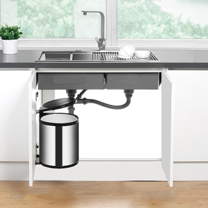 Armoire de cuisine <span class=keywords><strong>sous</strong></span> <span class=keywords><strong>évier</strong></span> rotation en acier inoxydable 8L/14L <span class=keywords><strong>poubelle</strong></span> <span class=keywords><strong>poubelle</strong></span> - Product Image 3