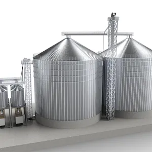 FTSILO Silo de larga vida útil para productos de maíz silo de almacenamiento de arroz 500t Silo plano