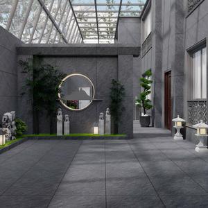 Carreaux de porcelaine pour pavage extérieur en pierre d'ardoise rugueuse gris foncé 600x1200mm R11 antidérapant pour terrasse extérieure jardin sol - Product Image 1