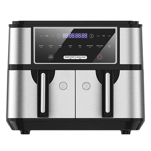 Friteuse domestique 6L 8L 10L 12L à écran tactile avec double air Four friteuse électrique Friteuses intelligentes à double air avec <span class=keywords><strong>2</strong></span> paniers indépendants - Product Image 5