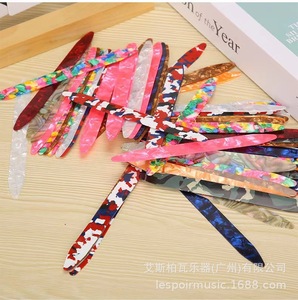 Op Maat Gemaakte Kleurrijke Celluloid Lange Gitaar Plectrum Voor Rock 0.46Mm 0.73Mm 1.0Mm Dikte Bedrukte Snaarinstrumenten Accessoires - Product Image 5