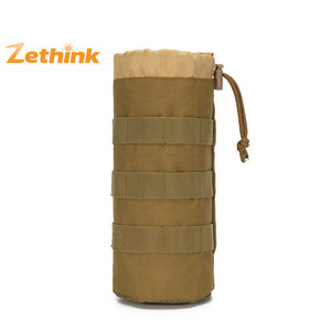 Sac en filet pour bouilloire, housse pour gobelet, <span class=keywords><strong>camouflage</strong></span> tactique, léger, système Molle, à suspendre à la taille, grande pochette pour bouteille d'eau, extérieur - Product Image 1