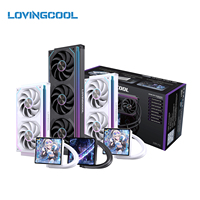 Refroidisseur liquide AIO LOVINGCOOL le plus populaire, silencieux, avec écran LCD de 4 pouces, 240 mm, 360 mm, roulement en céramique pour boîtier de PC de bureau