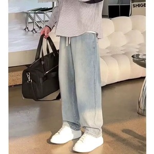 Jean baggy pour homme, coupe oversize, style streetwear vintage, denim bleu-noir, jean baggy pour homme - Product Image 2