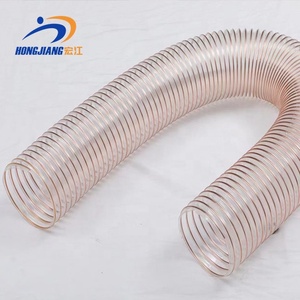 Factory Direct Food Grade Transparent PU Spiral Copper-Plated Steel Wire <strong>Hose</strong> <strong>Flexible</strong> Industrial Use Wire <strong>Hose</strong> - Product Image 1