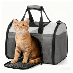 Tas anak anjing ringan, tas anak anjing luar ruangan & perjalanan, hewan peliharaan pola Solid, ringan, dengan penutup ritsleting - Product Image 1