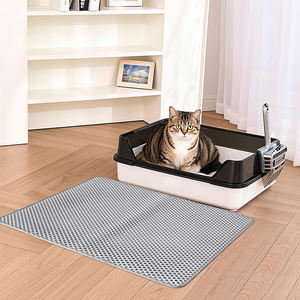 大型二層グレーEVAトレイマット折りたたみ式滑り止め掃除防水ハニカム切断13mmペット猫用リターシート - Product Image 6