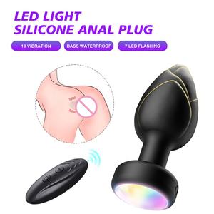 Mainan <span class=keywords><strong>Anal</strong></span> silikon getar pengendali jarak jauh LED Vibrator <span class=keywords><strong>Anal</strong></span> 10 steker pantat mainan elektrik Vibrator <span class=keywords><strong>Anal</strong></span> untuk wanita - Product Image 2