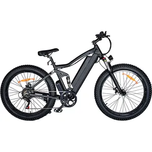 준비 재고 EXW 유럽 창고 풀 서스펜션 전기 자전거 750w 25AH 지방 타이어 전기 자전거 더블 배터리 ebike