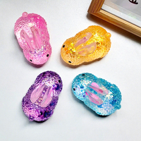 Jouet à presser personnalisé en forme de lapin transparent avec paillettes, jouet anti-stress en TPR souple pour enfants, cadeau