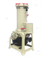 Moteur de filtration chimique industriel FBD à double cuve, contrôlé par PLC, 3HP, 380V, résistant aux hautes températures, pour électrolyse