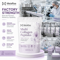 Poudre de peptides de collagène multi-sources à marque privée OEM, supplément protéiné beauté et nutrition, 2 lb (907 g)