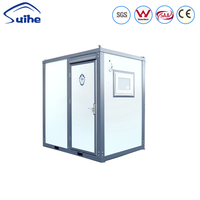 Toilettes portables modernes en conteneur, unité de salle de bain modulaire préfabriquée, toilettes mobiles en acier avec lavabo pour chantier et parc
