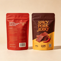 Op maat gedrukte snackverpakkingen, voedselveilige stand-up pouches met ziplock, glanzende afwerking voor snoep, chocolade en chips.
