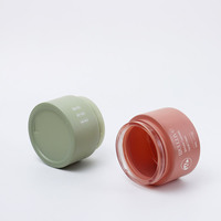 Pot en verre givré pour crème cosmétique pour les yeux avec couvercle blanc, logo personnalisé, 5g, 15g, 30g, 50g, 100g, 200g, 1 oz, 2 oz, 4 oz, pour crème pour le visage